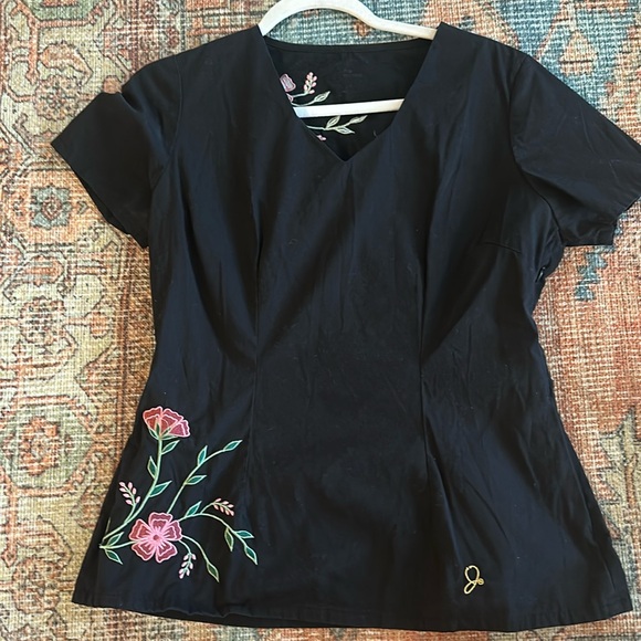 Jaanuu embroidered scrub top - Picture 1 of 3